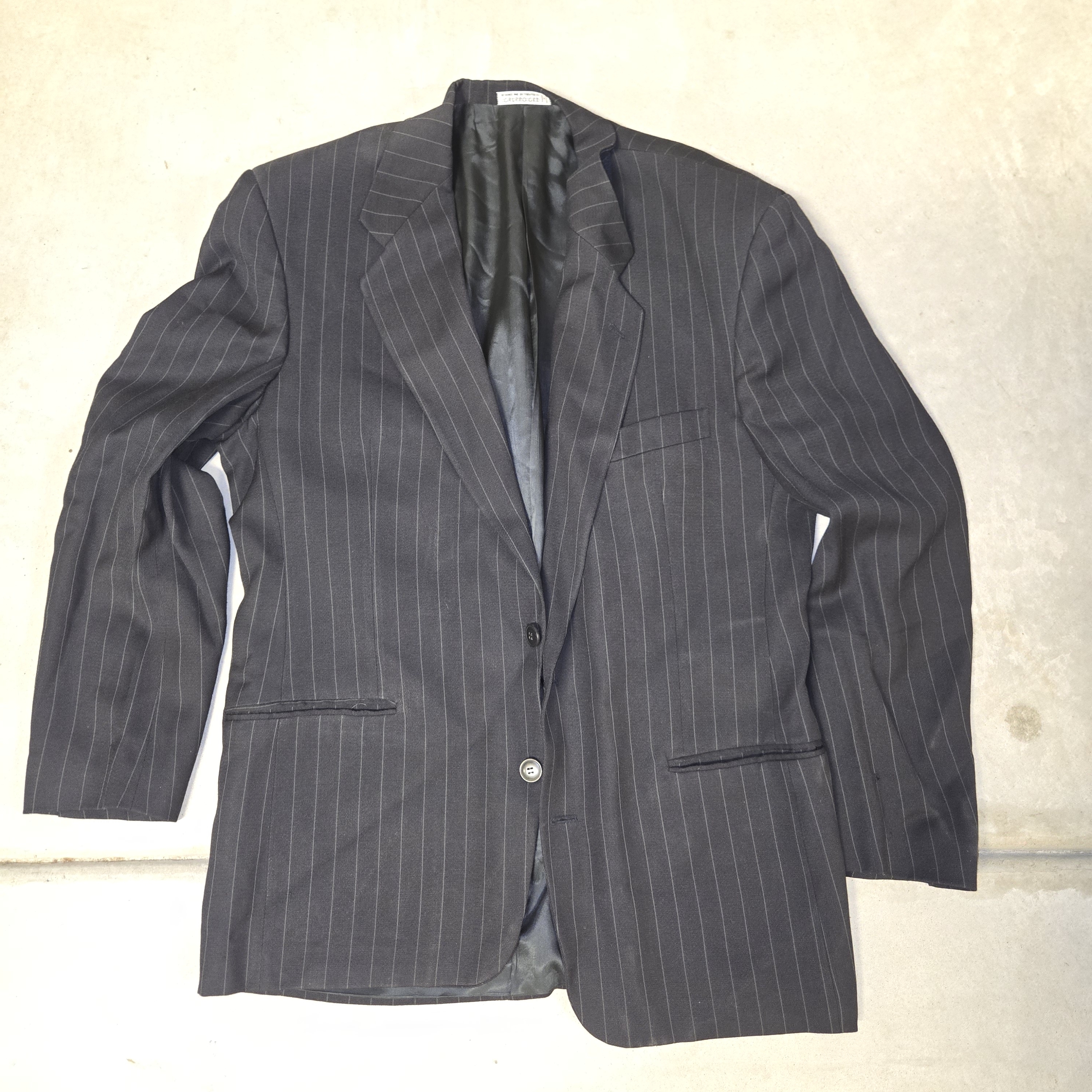 Andrew Fezza Black Pinstripe Blazer